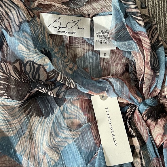 anthropologie BYRON LARS Beauty Mark Pastel Blouse Sz 6 new with tags Chic - Picture 9 of 12